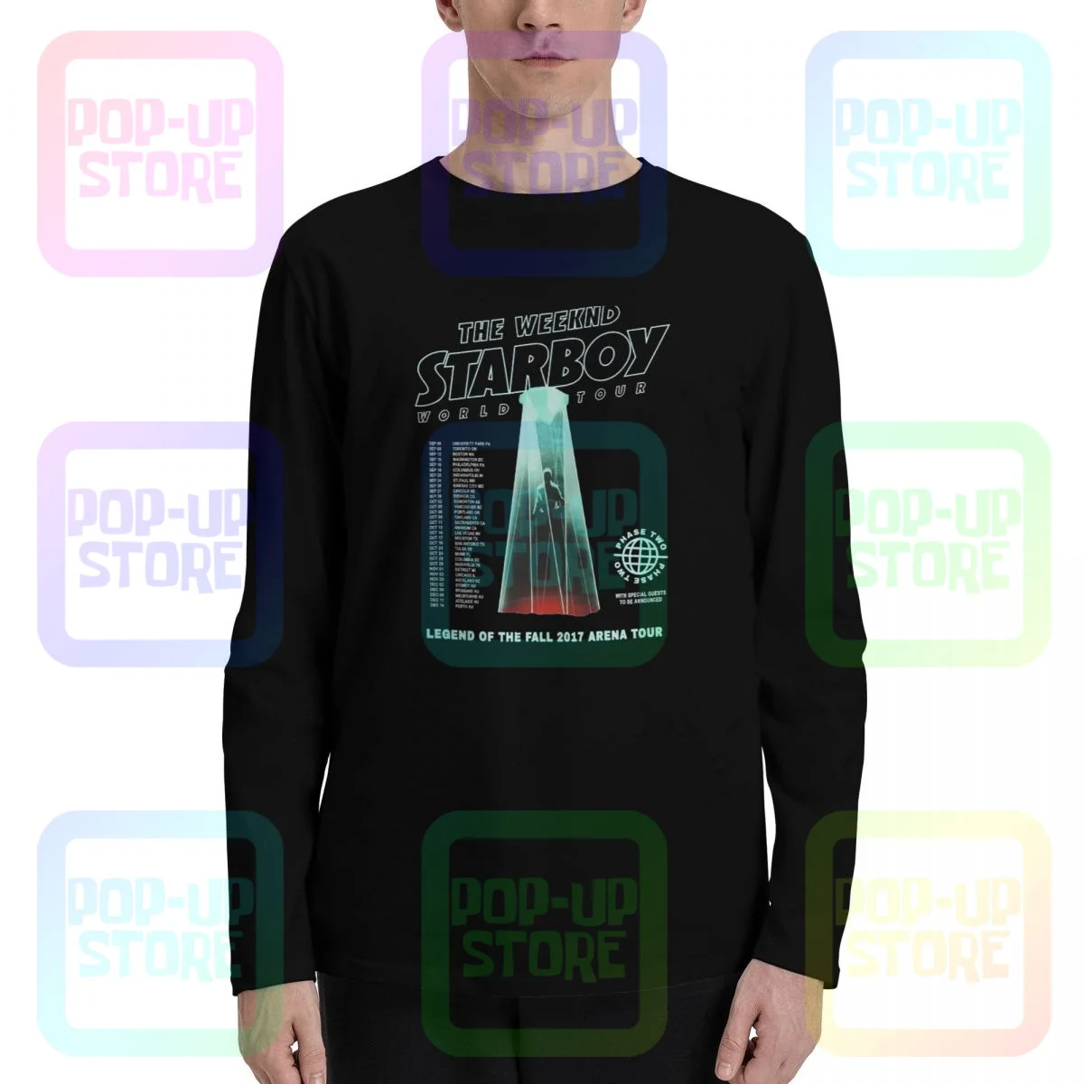 The Weeknd Starboy World Tour футболка с длинным рукавом, футболка, милая, забавная, Премиум, уличная одежда