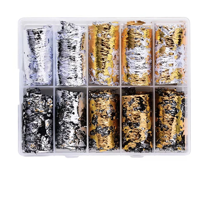10 rolls Girl Cartoon Print Animal Nail Foils Stickers Decal Sliders Transfer Foil Wrap Leopard Nail Art Sticker 5