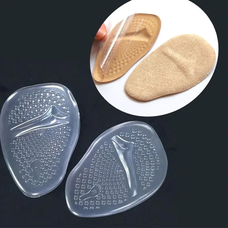 Shoe Insoles Silicone Gel Soft Cushion Insoles For High Heel Shoes Gel Pads Metatarsal Support Insert Pad 1Pair