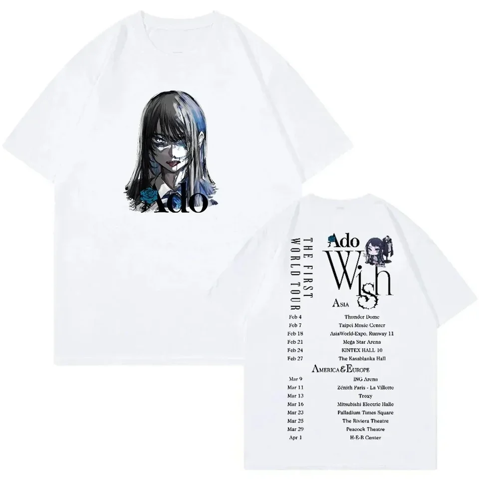 Ado Wish Tour Japanese Singer Printed T-shirt Fashion trend