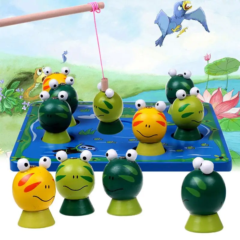 Toddler Fishing Game Magnetic Montessori Toys With 2 Magnet Poles Rod And 7  Frogs Balance Game Gifts For Kids Boys And Girls - AliExpress