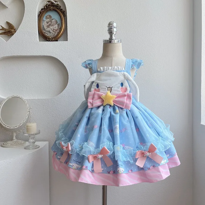 Sanrio Anime Cinnamoroll My Melody Children Dress Cartoon Kawaii