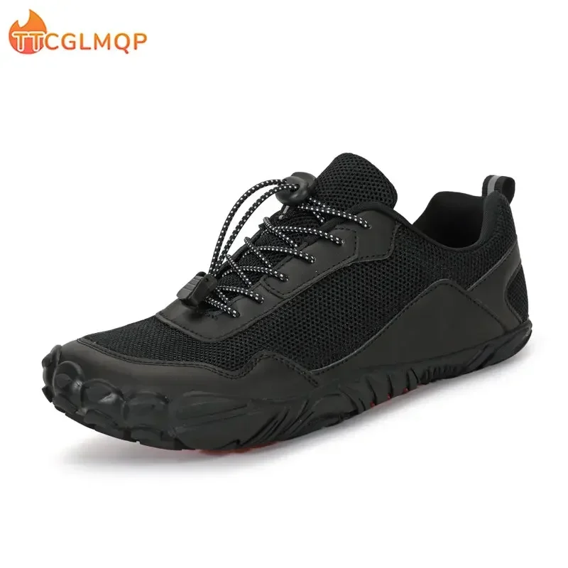 Fashion Men Wider Shoes Breathable Mesh Men Barefoot Wide-toed Shoes New Flats Soft Zero Drop Sole Wider Toe Sneakes Big Size