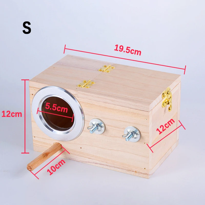 Pet Bird House Parakeet Nest Box Bird House Budgie Wood Breeding Box For Lovebirds Parrotlets Mating