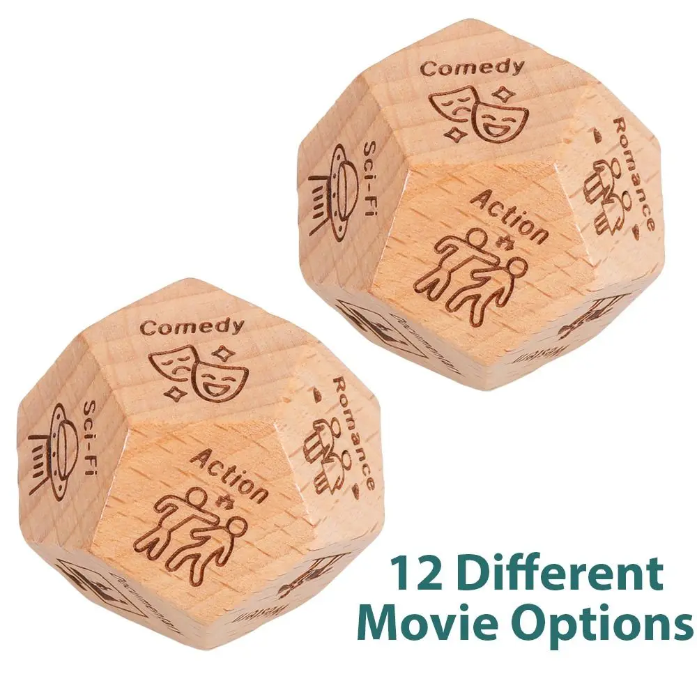 1pc Wood Movie Decider Dice Take Out Dice Funny Anniversary Date Night for Couples Date Night Ideas Valentines Day