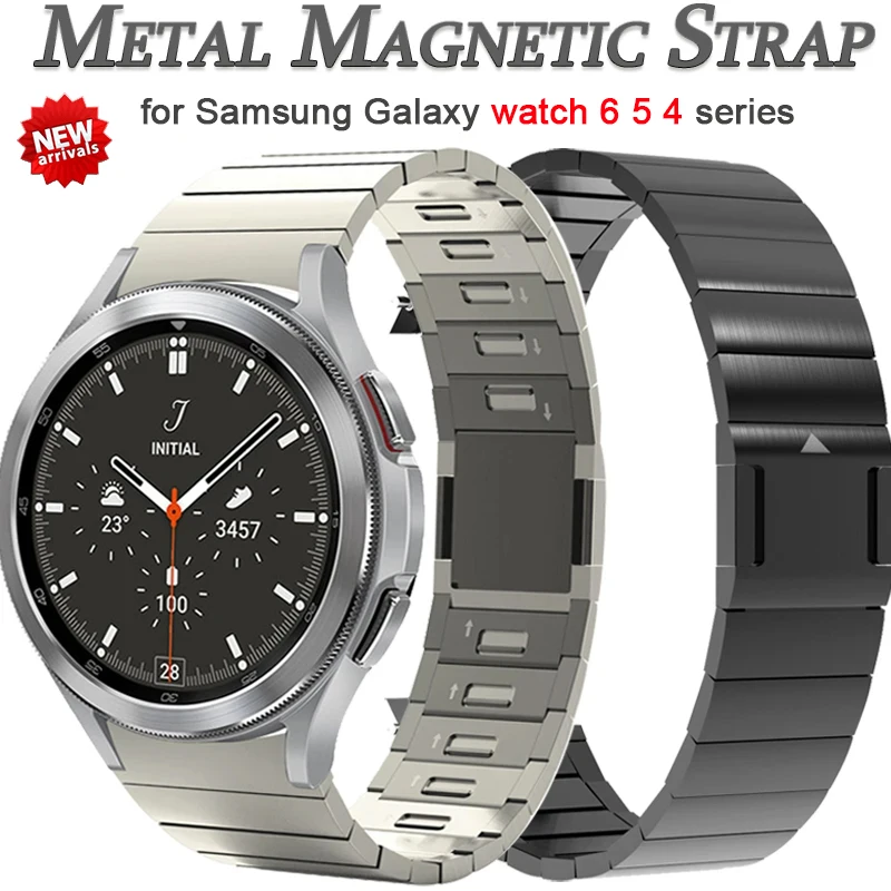 

Ремешок без зазора для Samsung Galaxy Watch 6 5/5pro watch 4/4 classic 44 45 мм 40 44 мм 42 46 мм магнитный ремешок