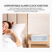 Wireless Charger Alarm Clock Time LED Light Thermometer Earphone Phone Charger 15W Fast Charging Dock Station for iPhone Samsung - Image 3