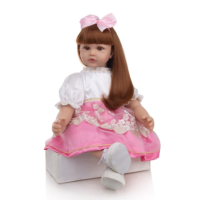 24 Inch Reborn Baby Dolls Cloth Body Princess Girl Real Looking Baby Dolls  Boneca Reborn Long Hair For Kid Birthday Xmas Gift - AliExpress