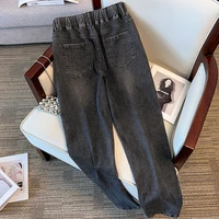 Plus Size 7XL 170kg Women Denim Pants High Elastic Waist Jeans Trousers Pockets Thin Slim Ladies Ankle Length Loose Trousers - Image 5