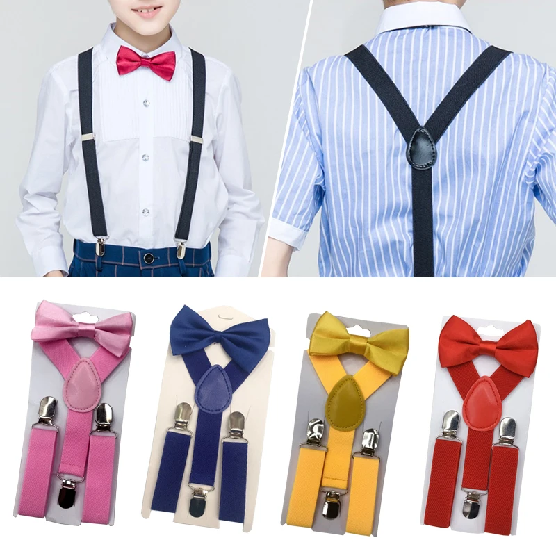 Rob Riverdale Tuxedo Suspenders for Kids Boys and Baby Elastic Fully Adjustable 