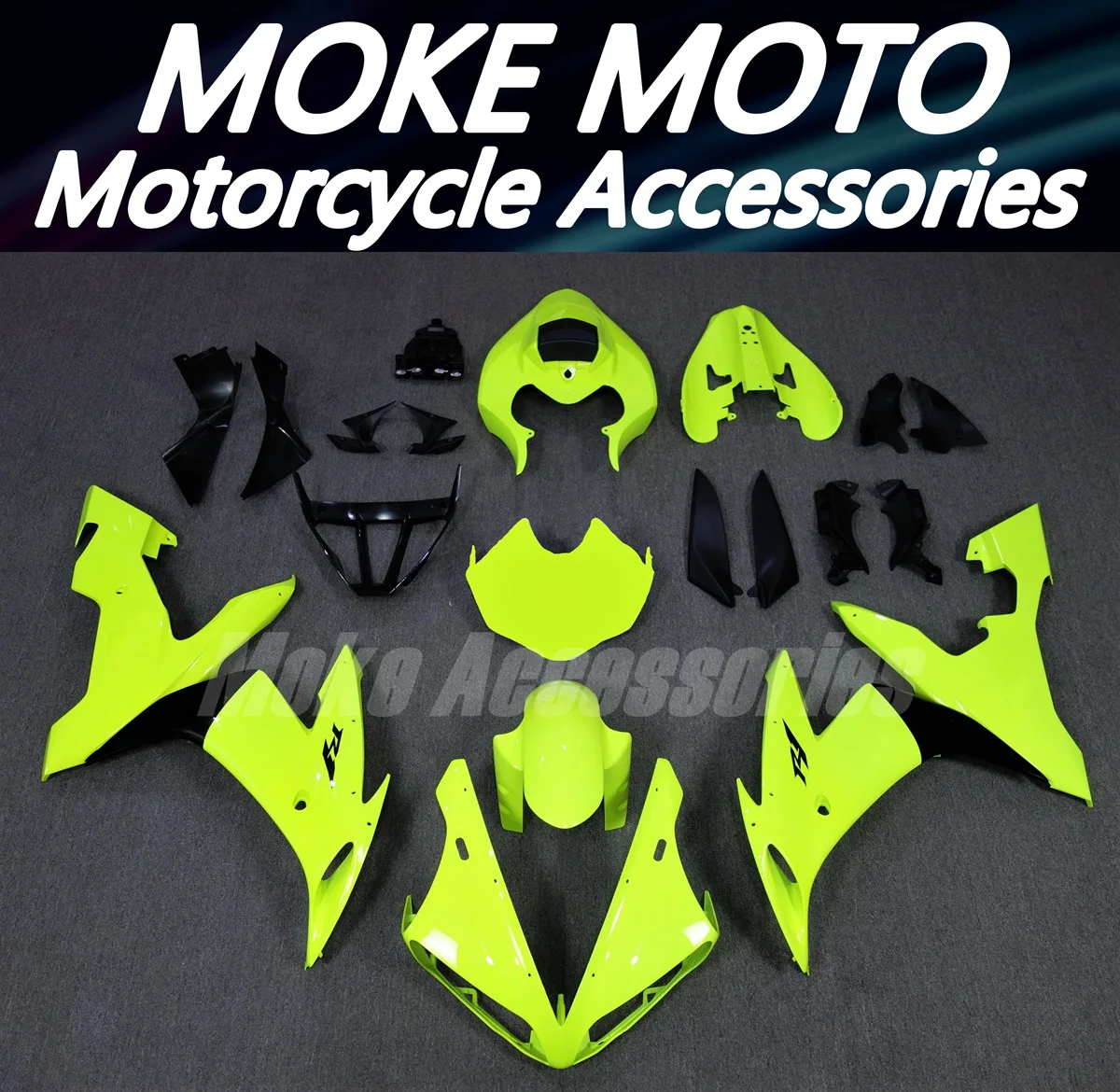 

Motorcycle Fairings Kit Fit For Yzf R1 2004 2005 2006 Bodywork Set 04 05 06 Abs Injection Neon fluorescence Black 2