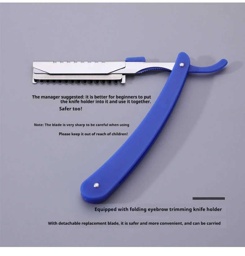 PMU Accessories 100pcs Stainless Steel Eyebrow Trimmer Blades, Microblading Eyebrow Blade Knife for Permanent Makeup
