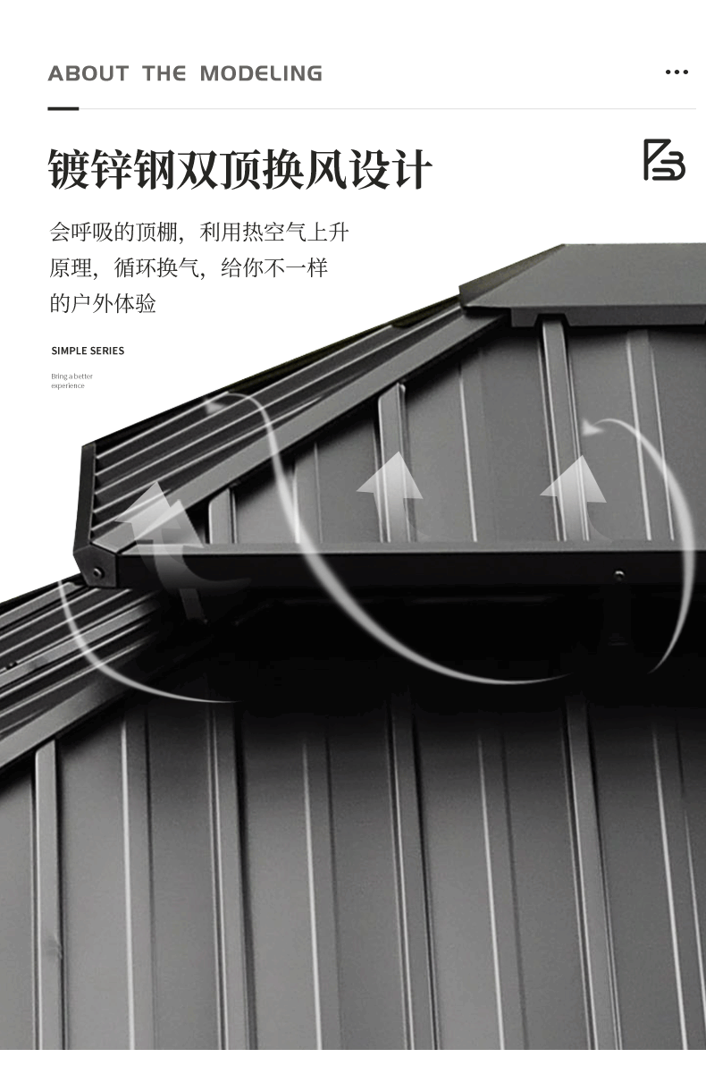 Description Picture 6 of itemall weather garden roof gazebo legno usato modern aluminum Balcony Pergola Pergolas prefabricated outdoor patio Gazebos PERGOLA