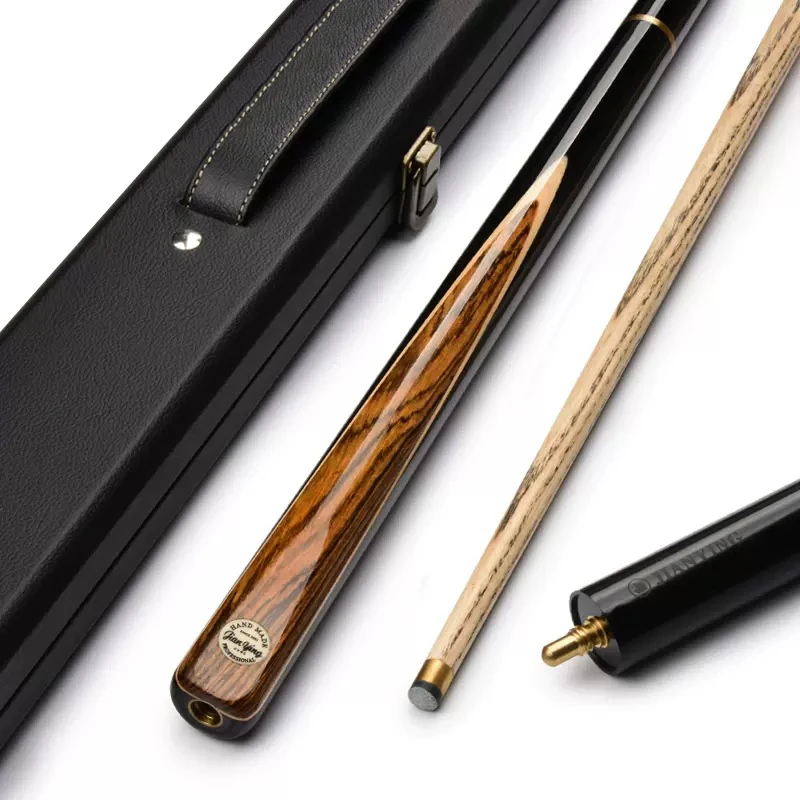 Original JIANYING 145 cm Pool Cue Parquet Craftwork Stick 3/4 Scale Split Ash Wood Shaft Billiard Cues Black Shaft 10.2mm Tip