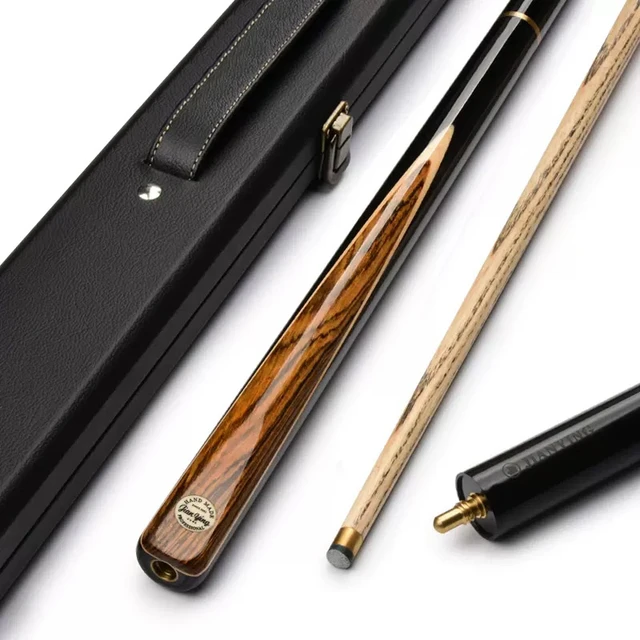 Original JIANYING 145 cm Pool Cue Parquet Craftwork Stick 3/4 Scale Split Ash Wood Shaft Billiard Cues Black Shaft 10.2mm Tip 1