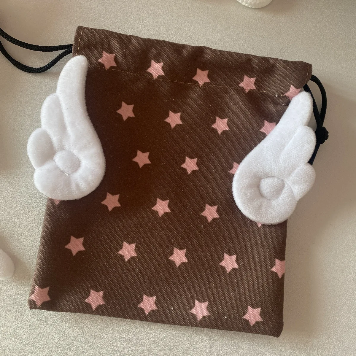 Portable Bundle Pocket Star Pattern Rope Drawstring Design Cosmetics Bag