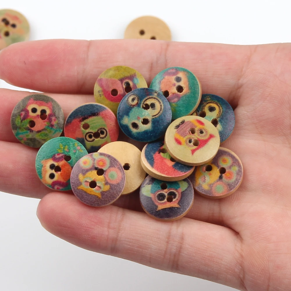 100 Bottoni In Legno Colorati 21x28 Mm – Per Cucito, Scrapbooking, DIY E Mestieri Creativi, Formati E Colori Misti