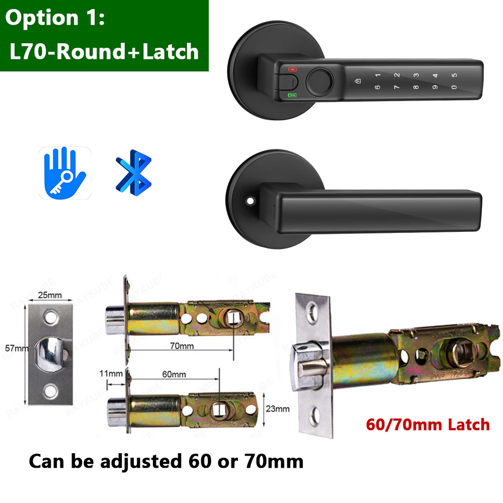 RAYKUBE-L70 TT قفل الباب بصمة الرقمية ، قفل كلمة ا...