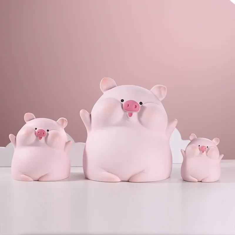 

New Creative Living Room Decoration Tabletop Ornaments Pig Doll Enamel Money Jar Children's Birthday Gift Savings Jar