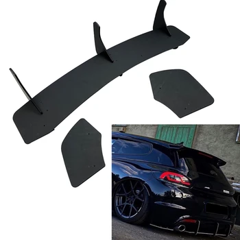 Paraurti posteriore Diffusore Splitter Canard Fin Auto Boot Staffa Spoiler Piastra Labbro Per Volkswagen VW Scirocco R 2015-2016