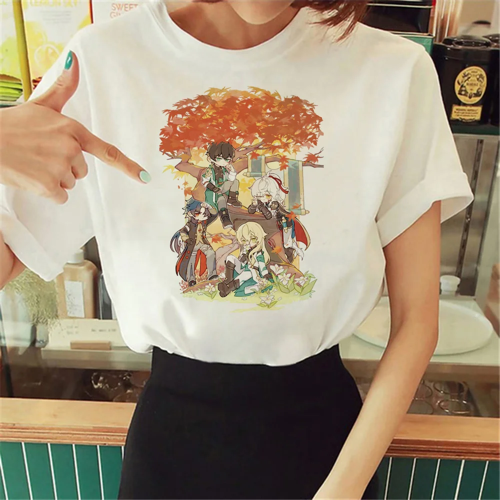 Honkai Star Rail T-Shirt Donna Estate Harajuku Anime Tee Femminile Divertente Comic Clothes