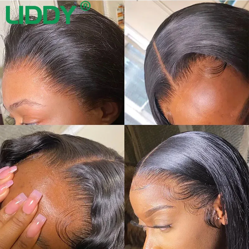 250% 360 Lace Frontal Wig Brazilian Bone Straight 13x4 13x6 Transparent Lace Front Human Hair Wigs for Black Women Pre Plucked