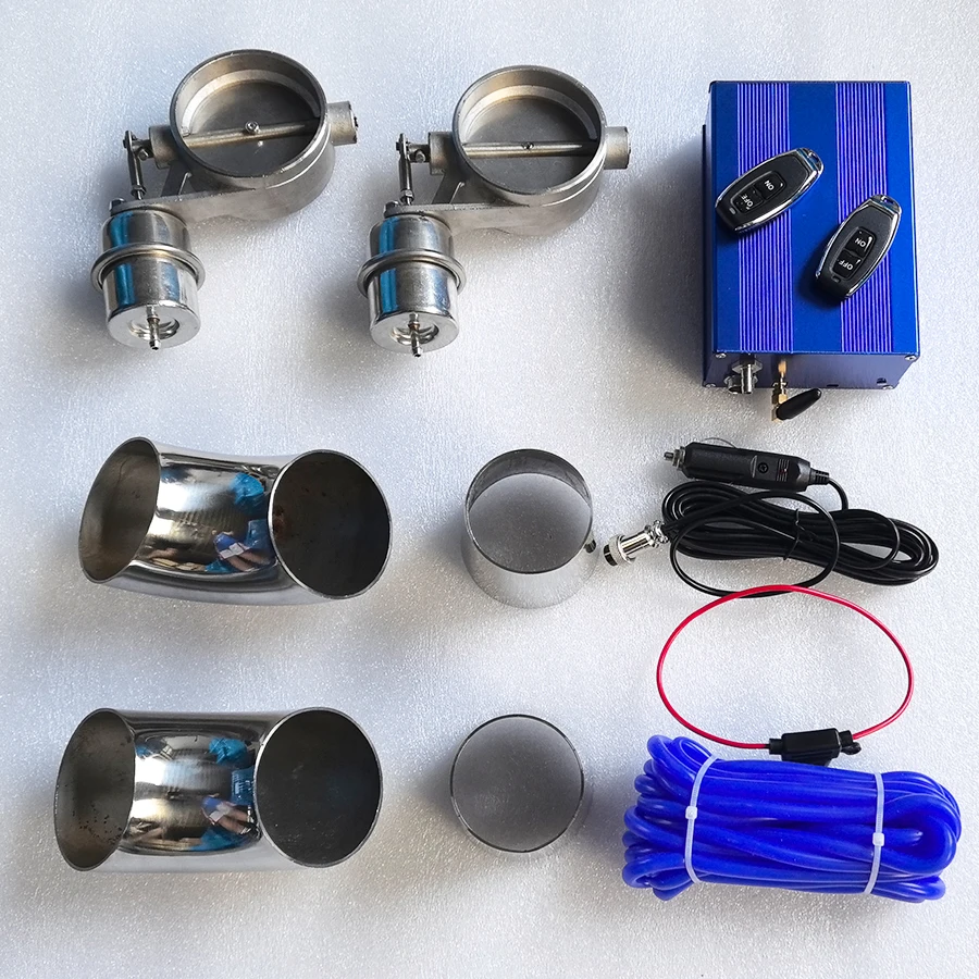 Car Exhaust Air Valve Vacuum Pump Operated Sound Cutout Two Valves System Remote Control Manufacturer