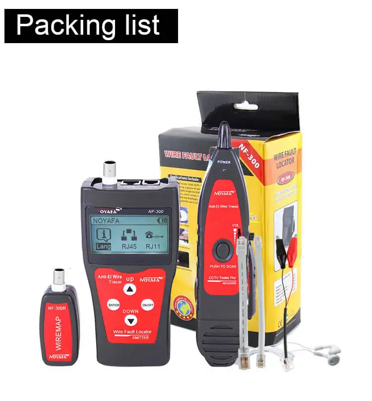 

NOYAFA Cable and Network tester NF-300 Cable Tracker Detector Wire Tracker Lan Tester Professional Network Cable Tester