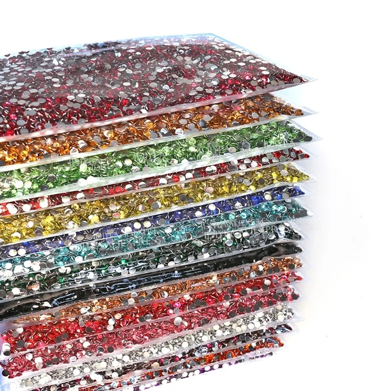 Großhandel Gelee AB Harz Nicht Hot Fix Strass Cтразы Flatback Kunststoff Kristalle Strass Glitters Stein Groß Große Paket für DIY