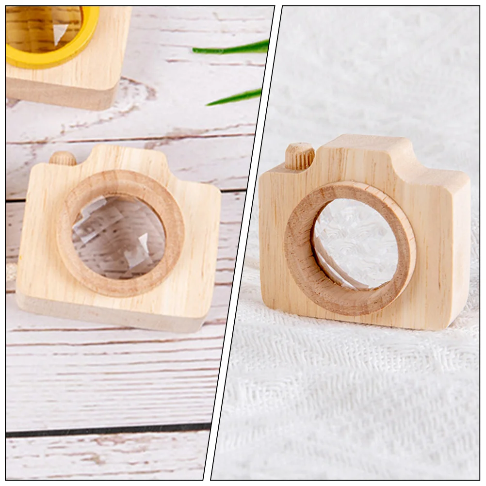 2 Pcs Kids Cameras Children's Kaleidoscope Toy Kalidescopes Mini Toys for Party Favors Decorative Wooden