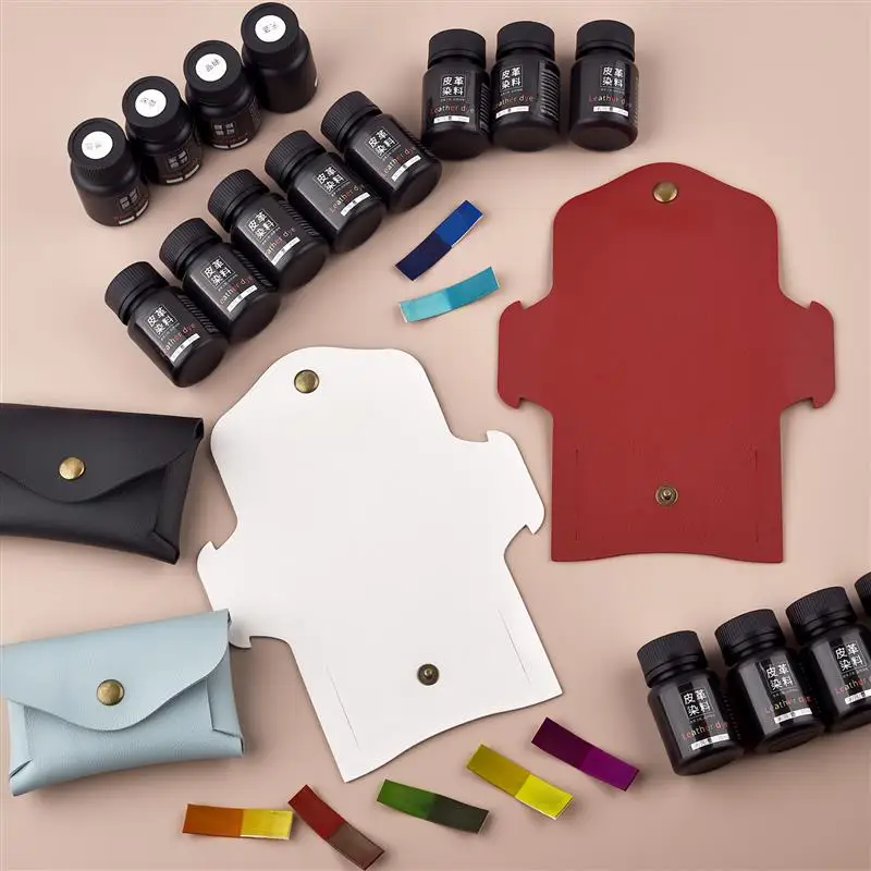 Leather Dye Complete Set 30ml 16 Color Diy Handmade Cow Vegetable Tanned Alcohol Water