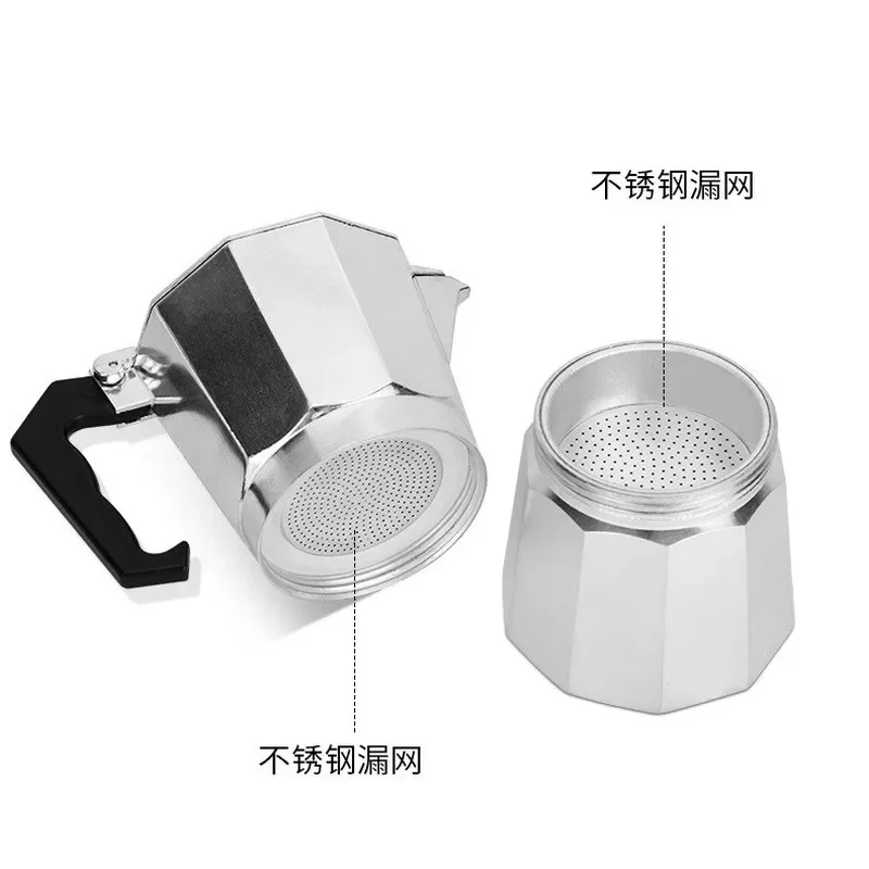 Red Moka Coffee Maker Italian Aluminum Octagonal Coffee Cup 2025