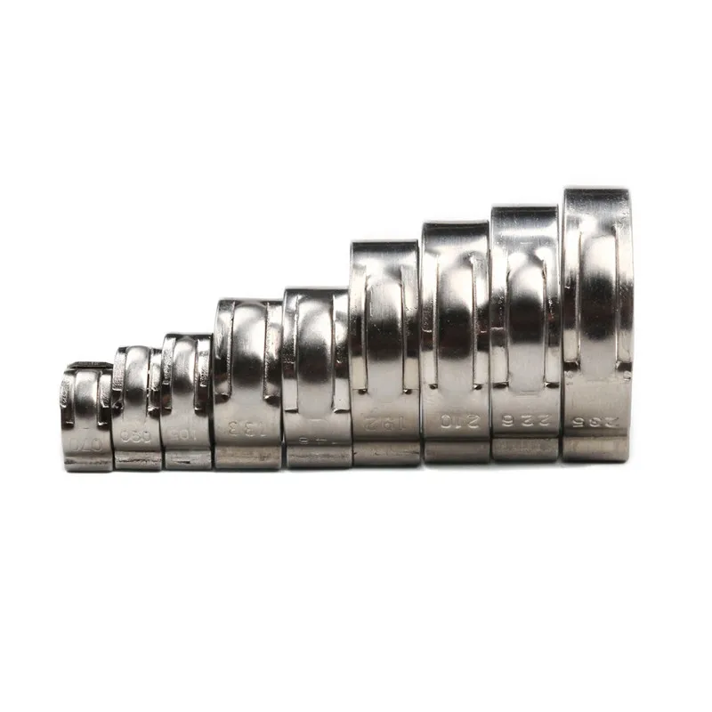 Colliers de Serrage de Tuyau en Acier Inoxydable 5.8, Anneaux de Serrage à Simple Oreille en Continu, pour Bancs, Types de Tuyaux, 23.5-304mm, 25 Pièces