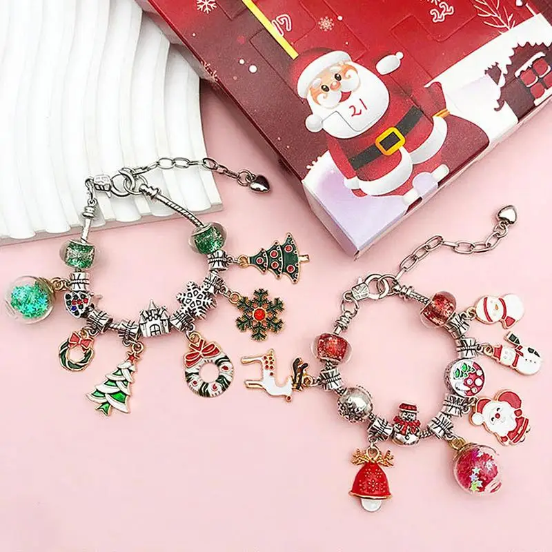 Christmas countdown calendar christmas advent calendar jewelry advent bracelet for 24 days