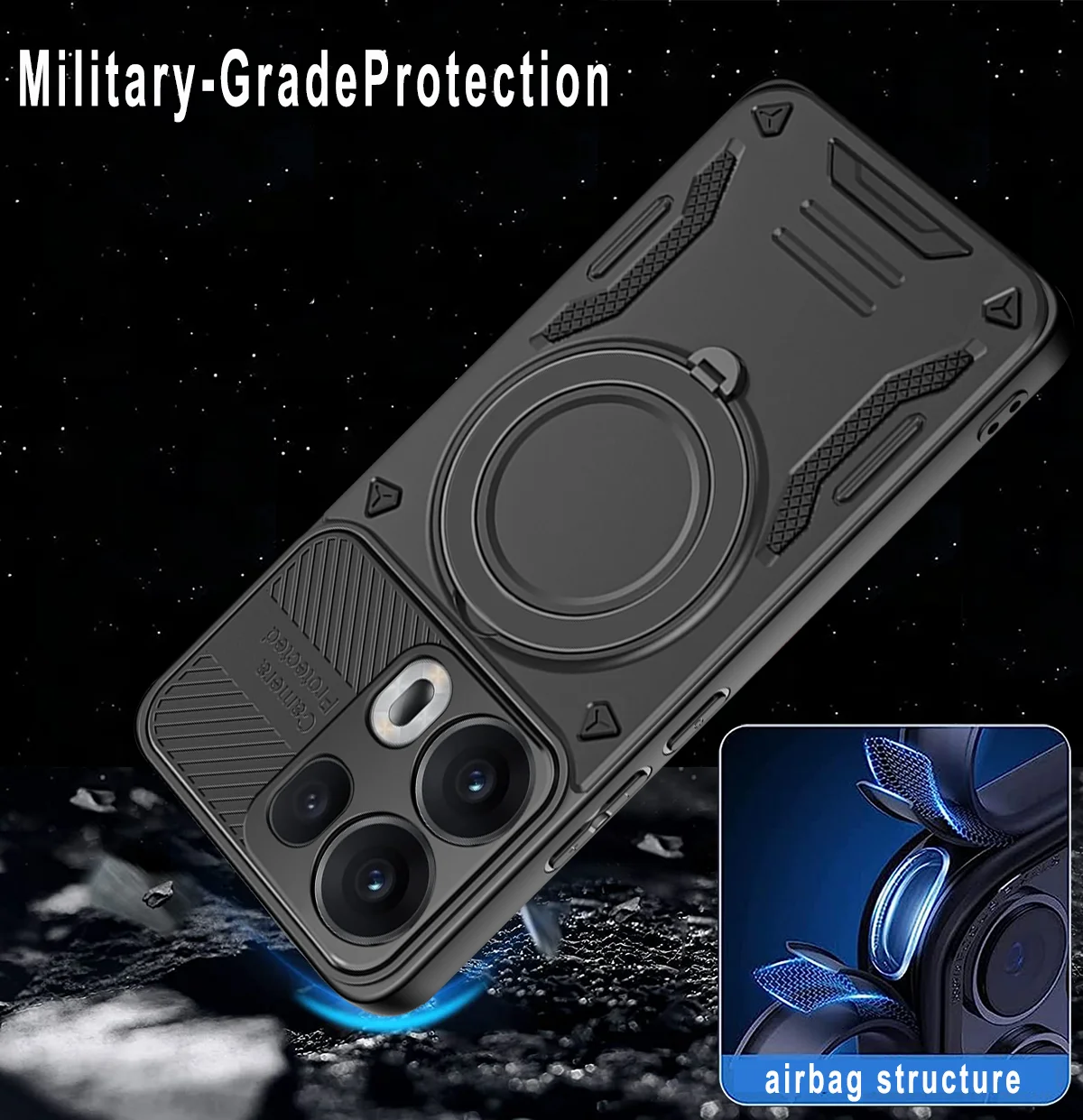 360° Metal Magnetic Rotating Ring Holder Phone Case Protector