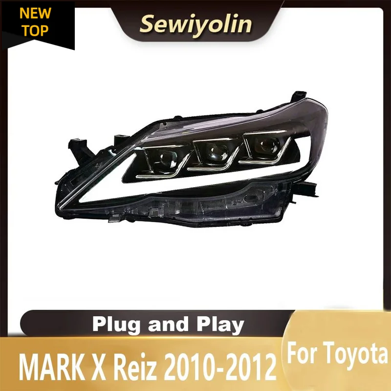 

Car LED Headlight For Toyota MARK X Reiz 2010-2012 Head lamp Reverse Brake Fog Front lights DRL Plug and Play IP67 2pcs/Set