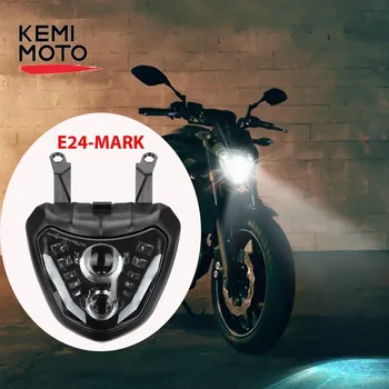 Para yamaha mt 07 fz 07 mt07 MT-07 FZ-07 2014 2015 2016 2017 farol da motocicleta conduziu a luz do projetor farol drl à prova dwaterproof água