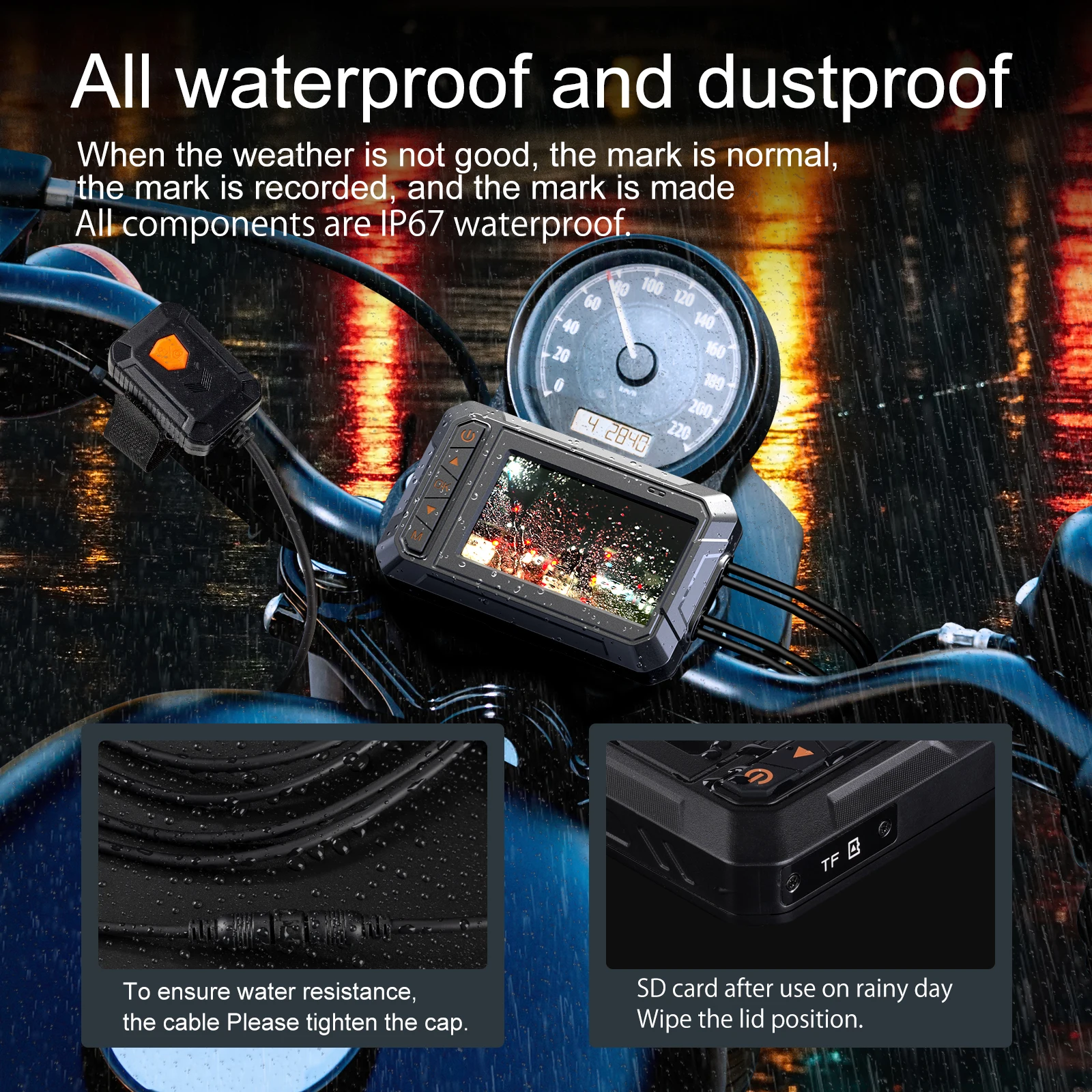 Blueskysea B5M WiFi Motorcycle Dash Cam Recorder Dual UHD 2K DVR Camera  Waterproof WDR GPS Motorcycle Camera PK Blueskysea B1M - AliExpress
