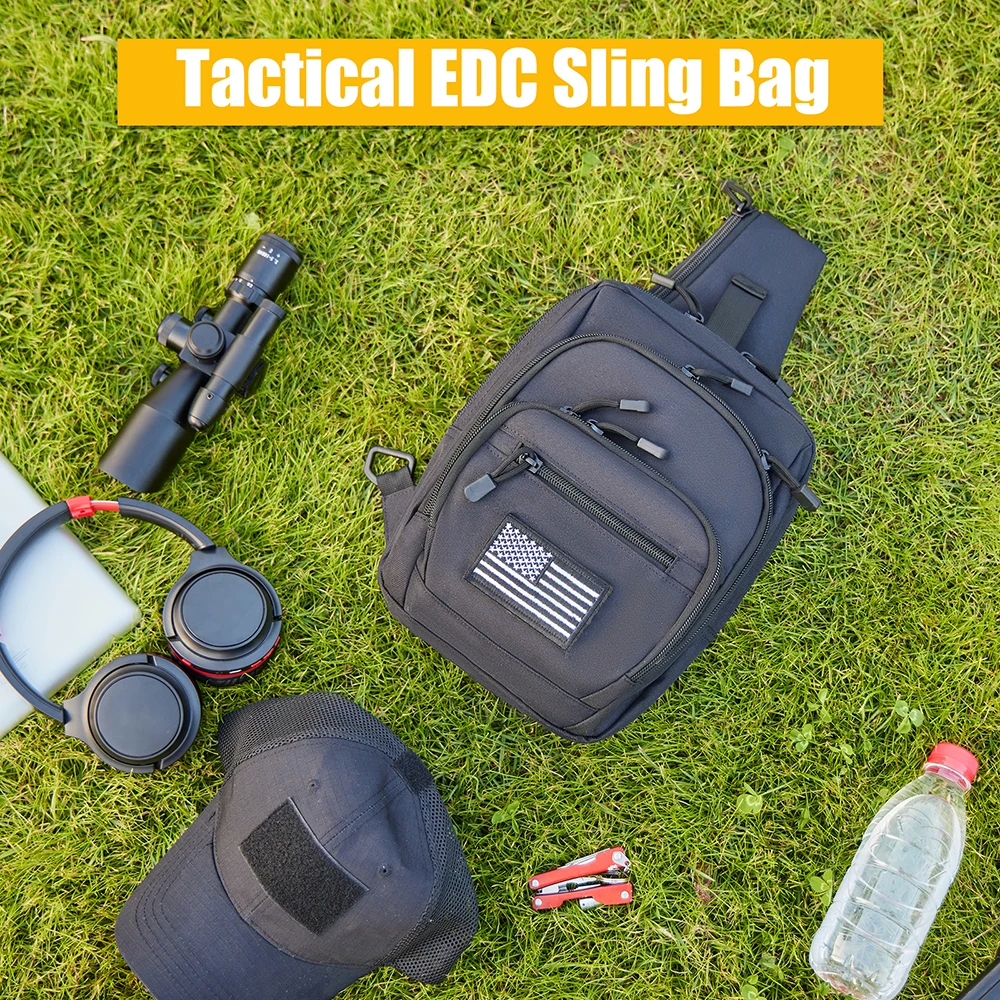 Tactical Gun Bag Pistol Bag Concealed Gun Carry Storage Bag Outdoor Shoulder Bag Chest Pack Sling Bag for Hunting Sport Pack 6