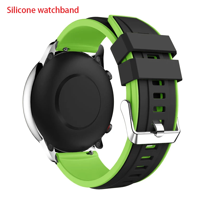 Versatile Silicone Sport Watch Band, 20mm/22mm
