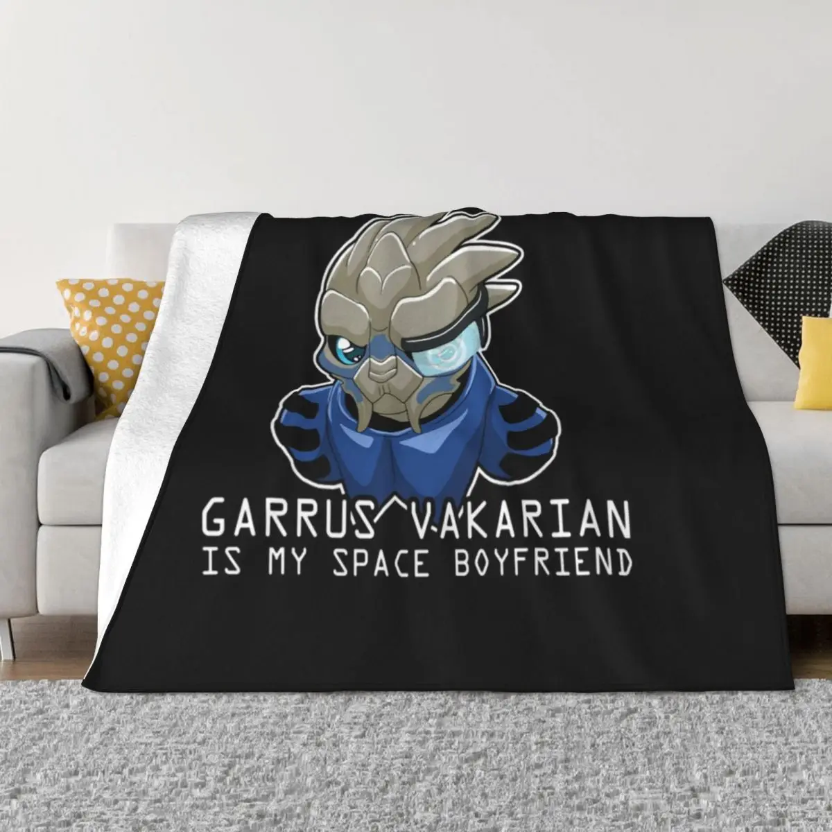 

Garrus Is My Space Boyfriend Throw Blanket Luxury Designer manga Blankets