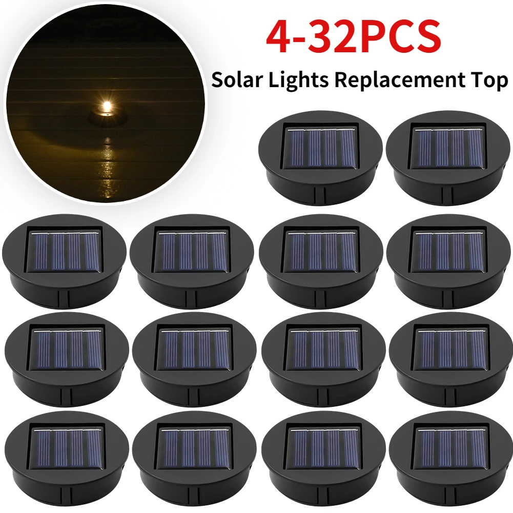 4 32Pcs Solar Lights Replacement Top 3 Lumens Solar Lantern Parts LED