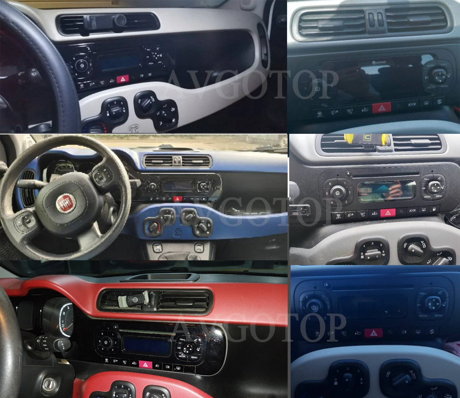 Android 6.5 Screen OEM Style without DVD Deck For Fiat PANDA 2013 2015  2017 2019 2020 Car Multimedia Stereo GPS CarPlay Player