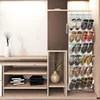 24 Pockets Over the Door Shoe Organizer Large Mesh Pockets Transparent Fabric Shoe Rack Storage Bag For Bedroom 4