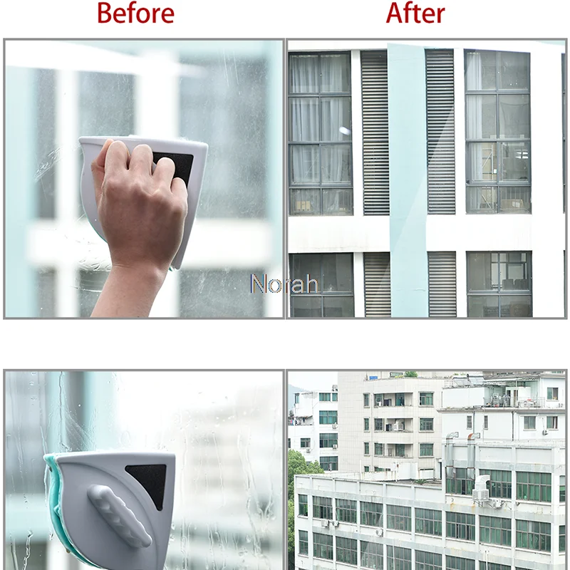Household Double Sided Magnetic Glass Wipe Brush Home Window Wiper Glass Cleaner for Washing Windows Cleaning Brushes