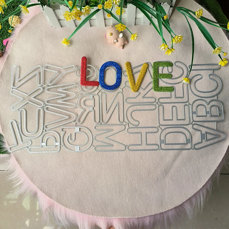 

New 26 letters metal cutting die mould scrapbook decoration embossed photo album decoration card making DIY handicrafts