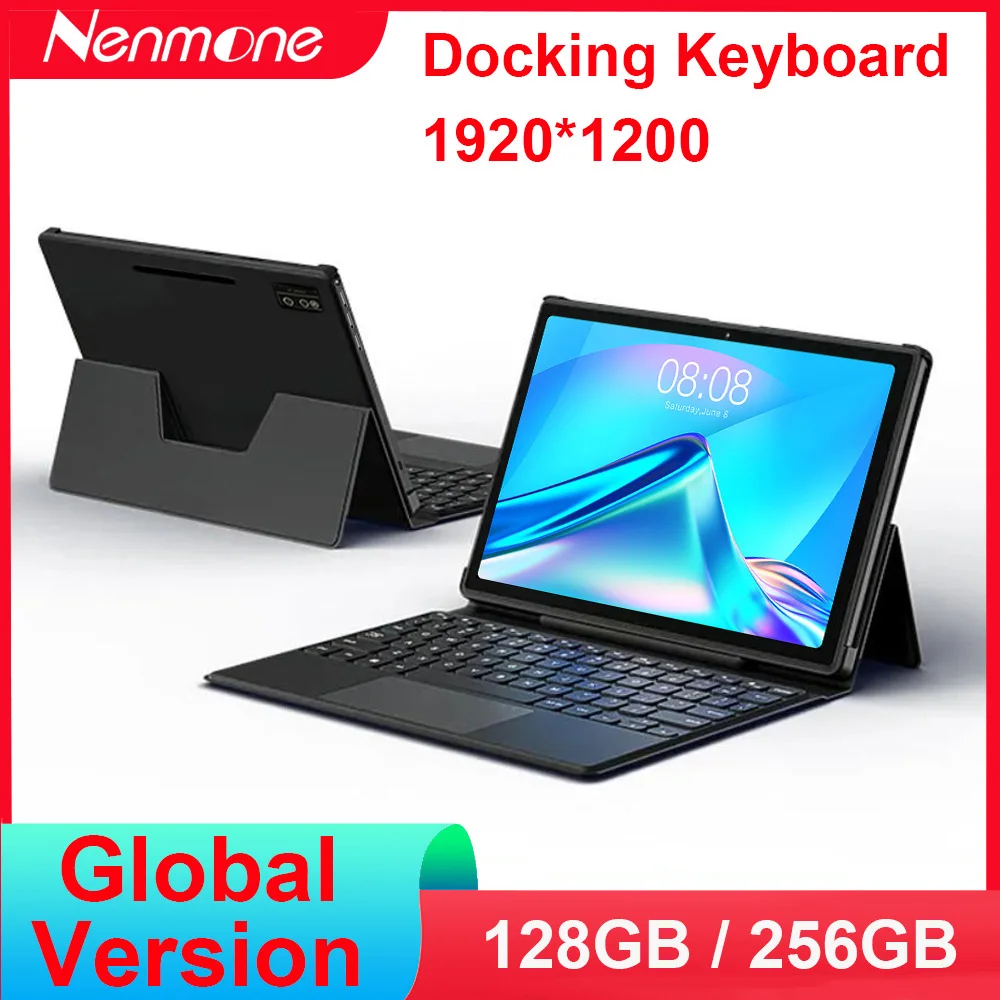 Nenmone Pad5s 10.1 인치 태블릿, 안드로이드 1920x1200, MT6771 옥타 코어, 2 인 1 태블릿 노트북, 4G 전화 통화, C타입 13MP 카메라