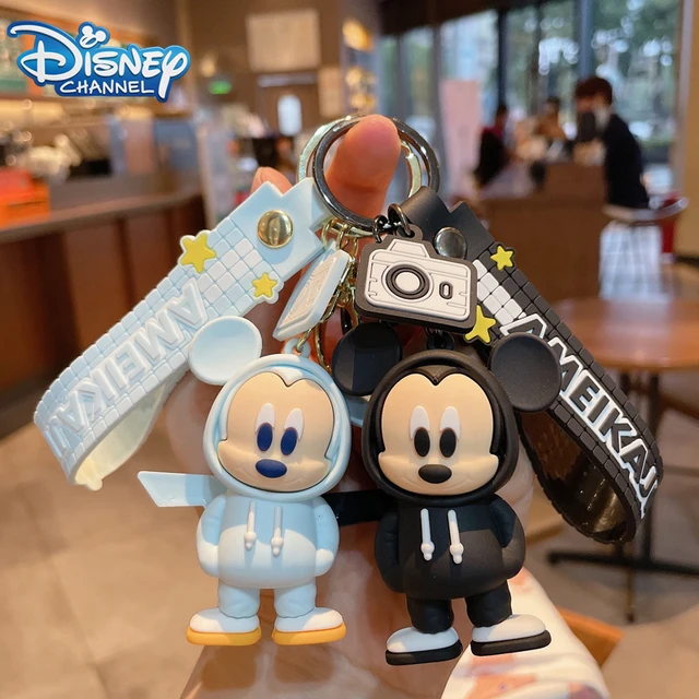 Disney Mickey Mouse Figure Keychain Toy Pvc Model Doll Figure Car Pendant  Keyrings Bag Stitch Minnie Keychain Christmas Gift - AliExpress