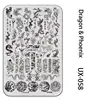 Stainless Steel Stamping Plate Template  Abstract Vintage Fabric Texture Pattern Xmas Halloween UX Serial 2 5