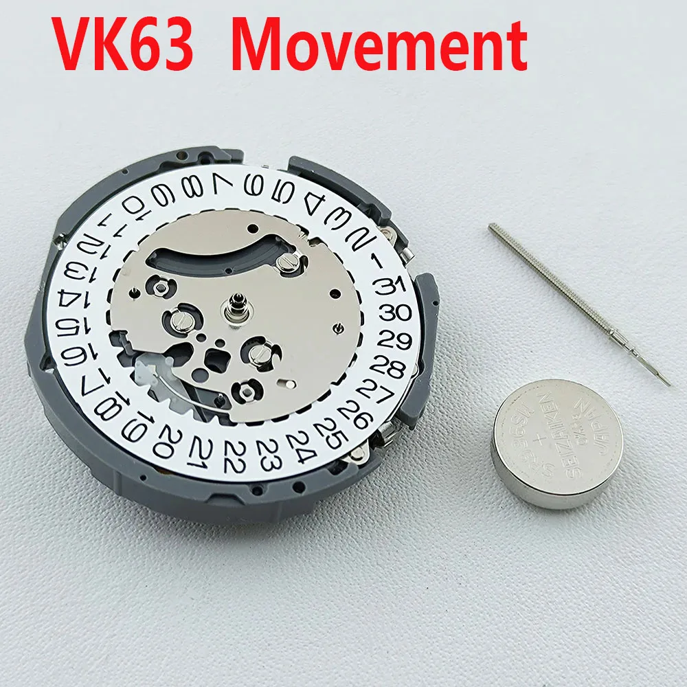 

VK63A Quartz Watch Movement Date At 3 O'clock Chronograph Watch Movement For VK SERIES VK63A VK63 Watch Single Calendar